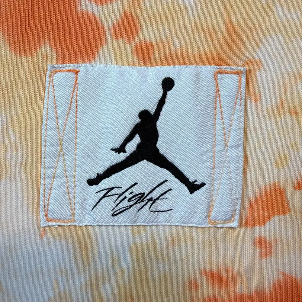 Jordan Flight Essentials Oversized Tie-Dye T Shirt Mens Orange Size Large